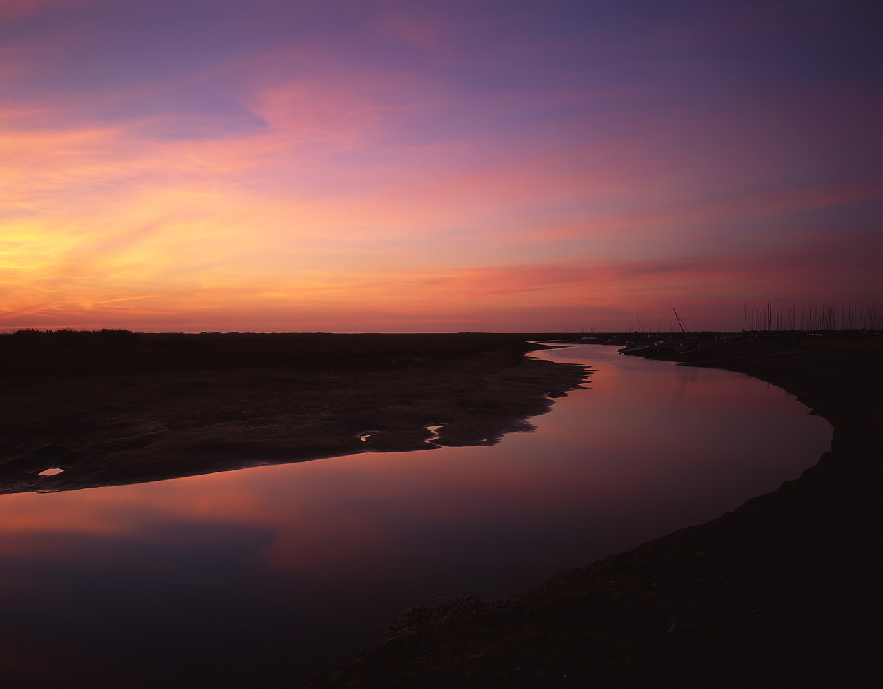 #010658-1 - Sunset over Blakeney Harbour, Blakeney, Norfolk, England