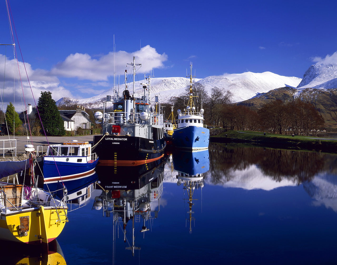 #020041-3 - Caledonian Canal Reflections, Corpach, Highland Region, Scotland