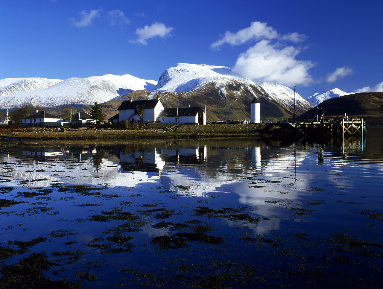 #020081-1 - Ben Nevis Reflecting in Loch Eil, Corpach, Highland Region, Scotland