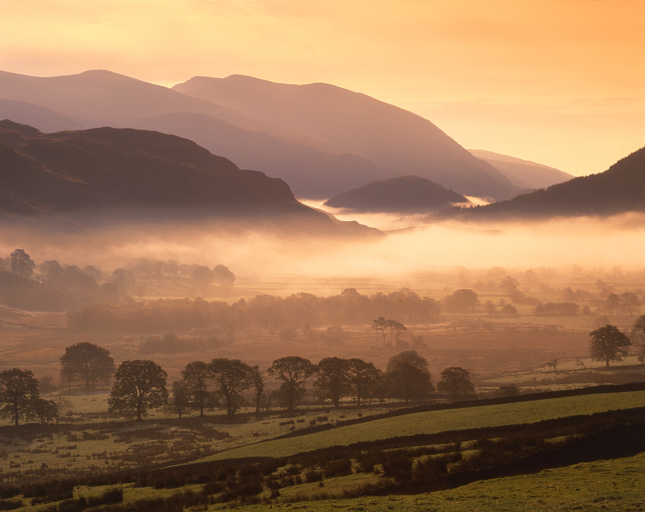 #020767-3 - Misty Valley below High Rigg, Lake District National Park, Cumbria, England