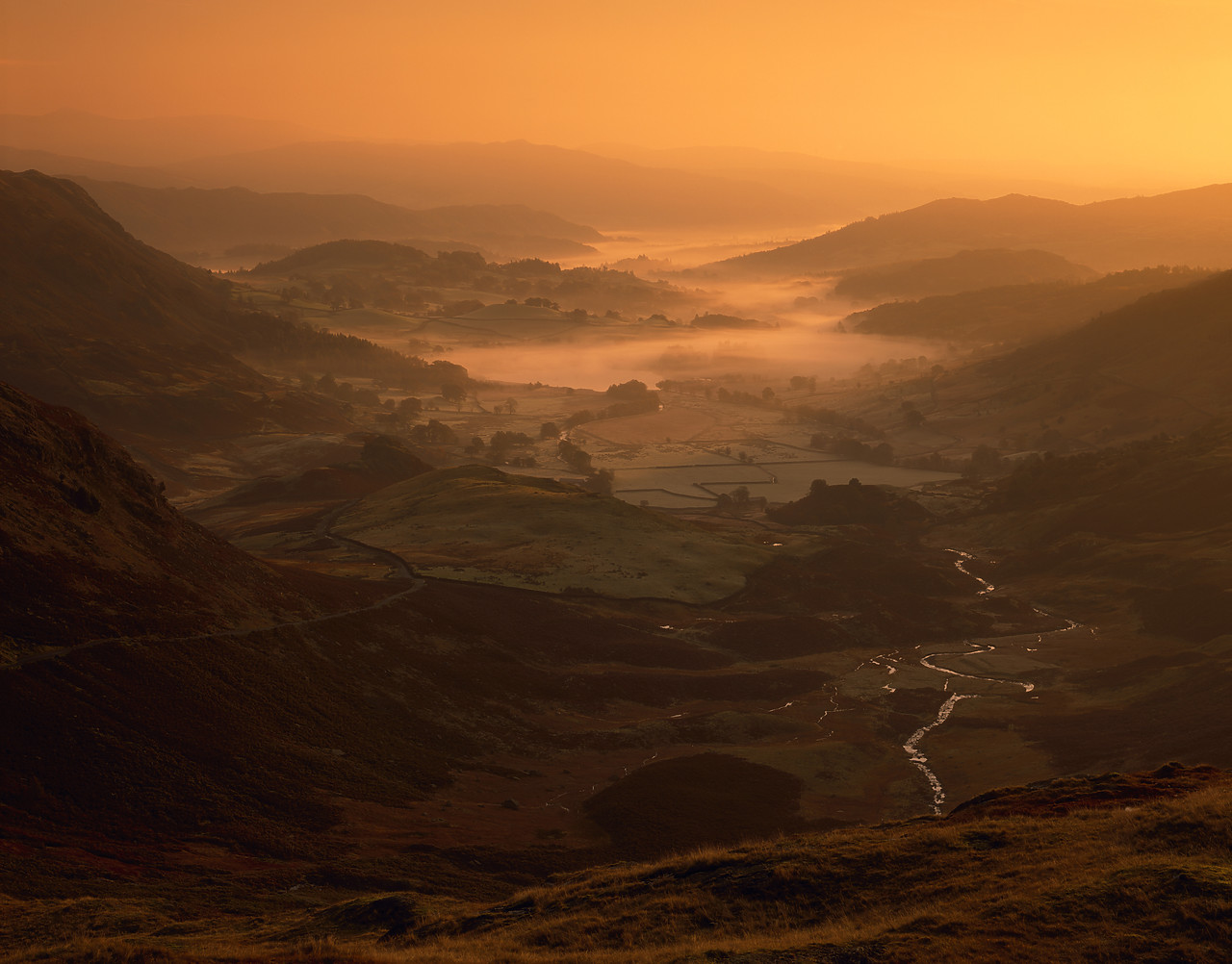 #020773-6 - View over Little Langdale from Wrynosee Pass, Lake District National Park, Cumbria, England