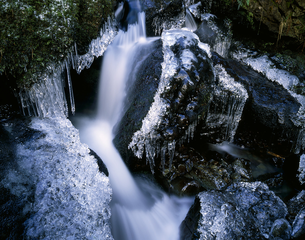 #030016-2 - Icy Waterfall, Lake District National Park, Cumbria, England