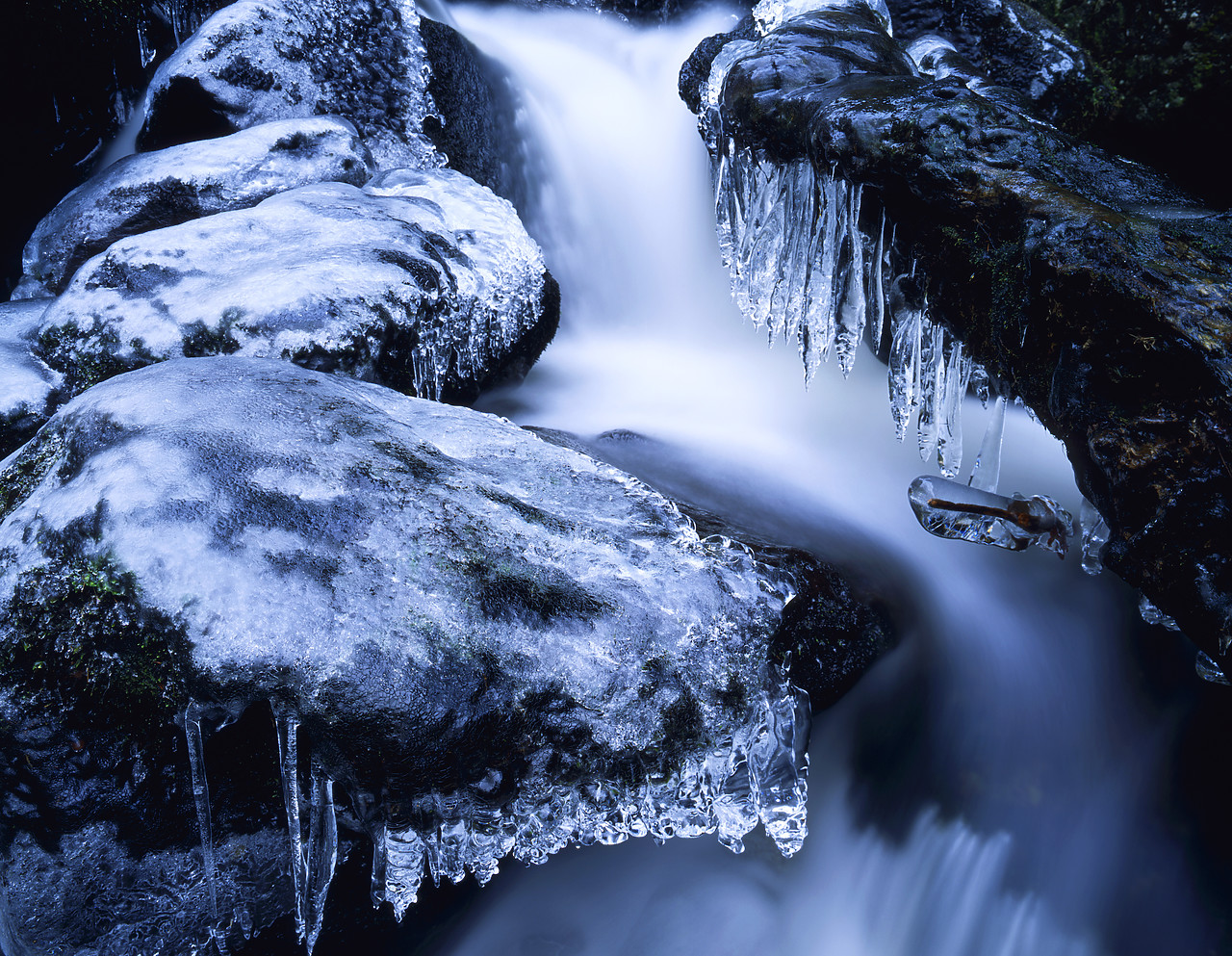 #030017-1 - Icy Waterfall, Lake District National Park, Cumbria, England