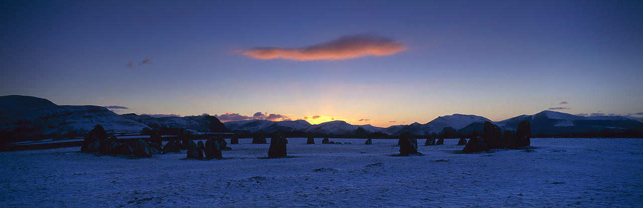 #030038-1 - Cloud at Sunset over Castlerigg Stone Circle in Winter, Lake District National Park, Cumbria, England
