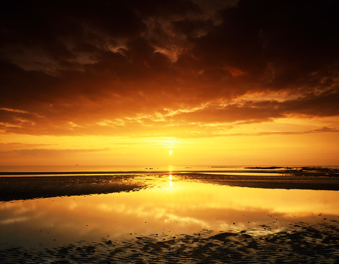 #030290-1 - Sunrise over Beach, Rush, Co.Dublin, Ireland