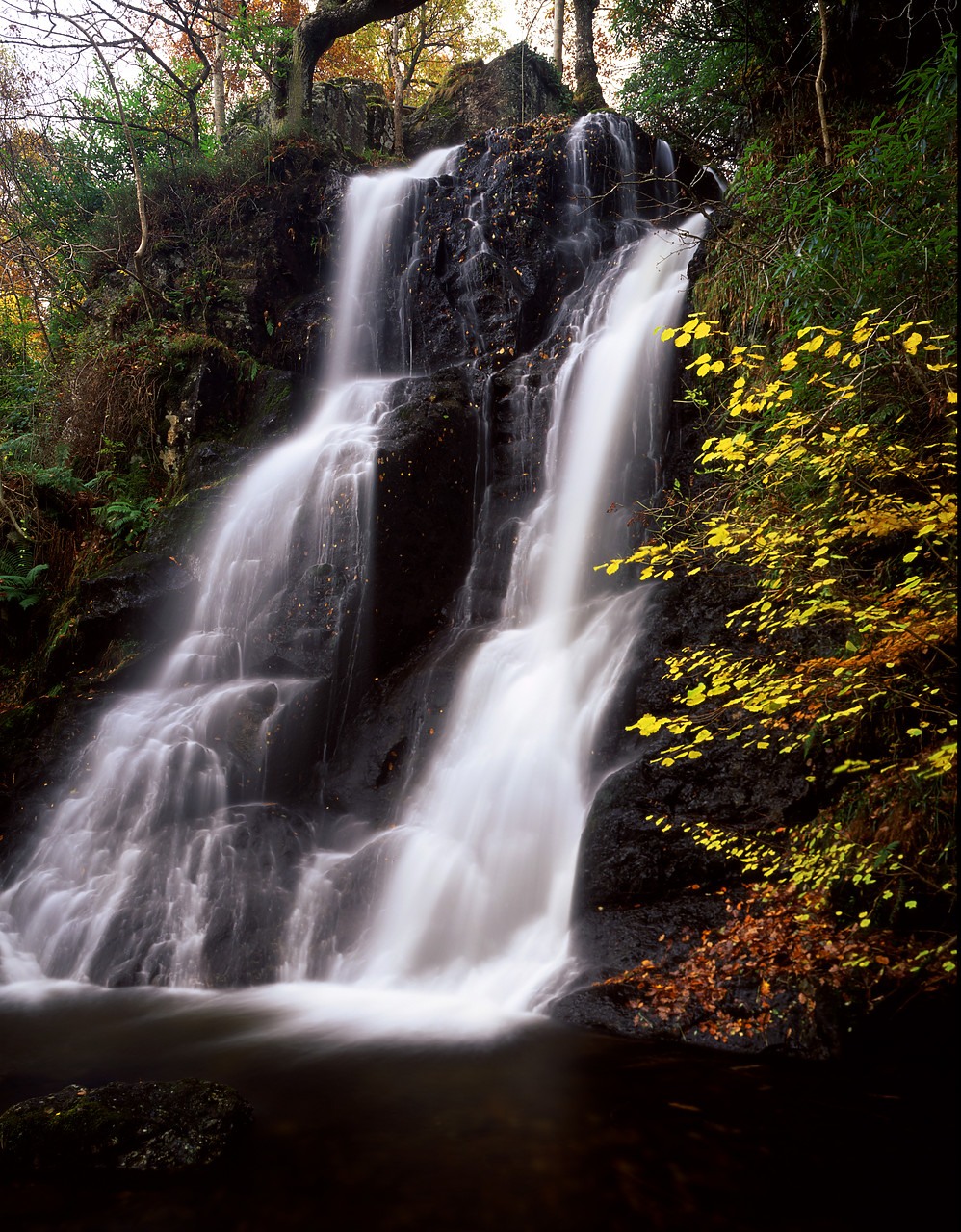 #030384-5 - Waterfall in Autumn, Lake District National Park, Cumbria, England
