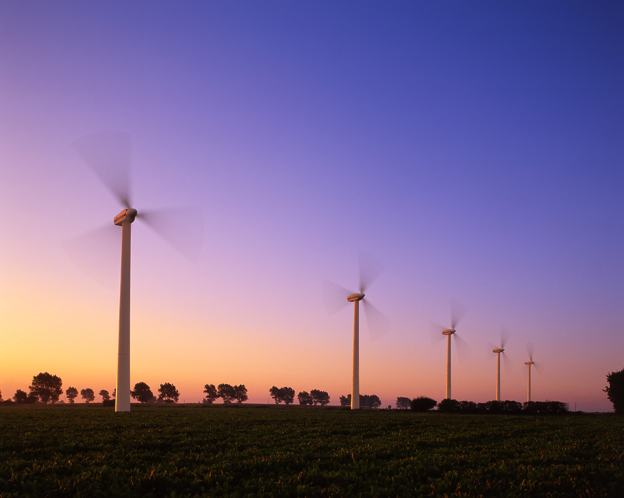 #040239-1 - Wind Turbines at Dawn, Winterton, Norfolk, England
