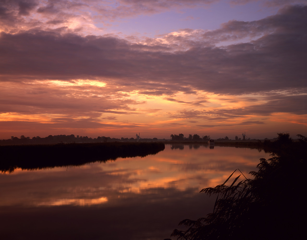 #040254-4 - Morning Sky Reflecting in River Thurne, Norfolk Broads, Norfolk, England