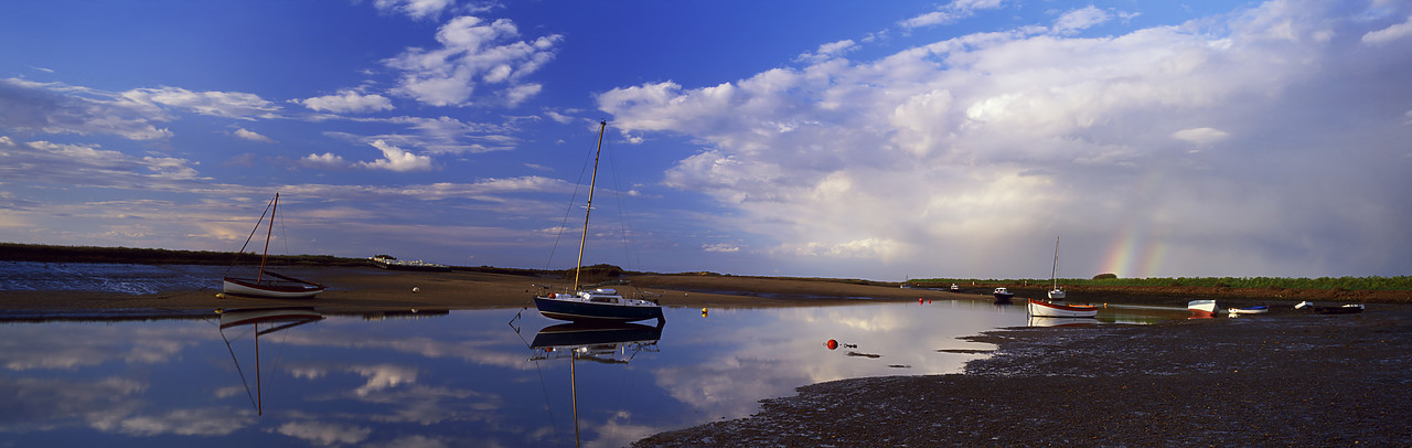 #050144-2 - Boats Reflecting in Burnham Overy Staithe, Norfolk, England