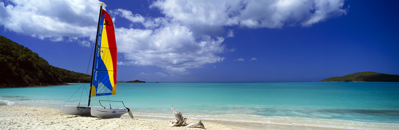 #070013-1 - Hobie Cat on Shell Beach, Antigua, Caribbean, West Indies