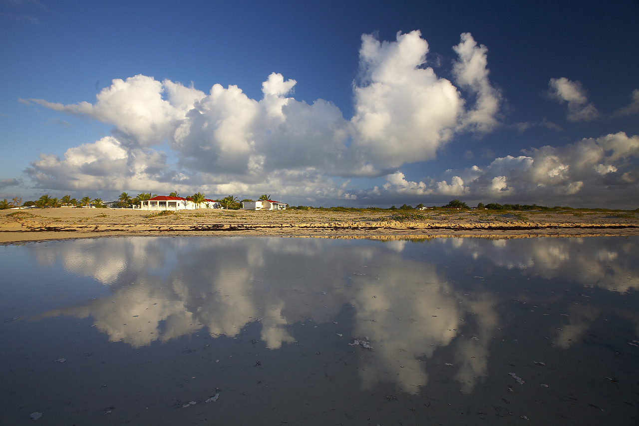 #070073-1 - Clouds Reflecting in Tide-pool, Barbuda, Caribbean, West Indies