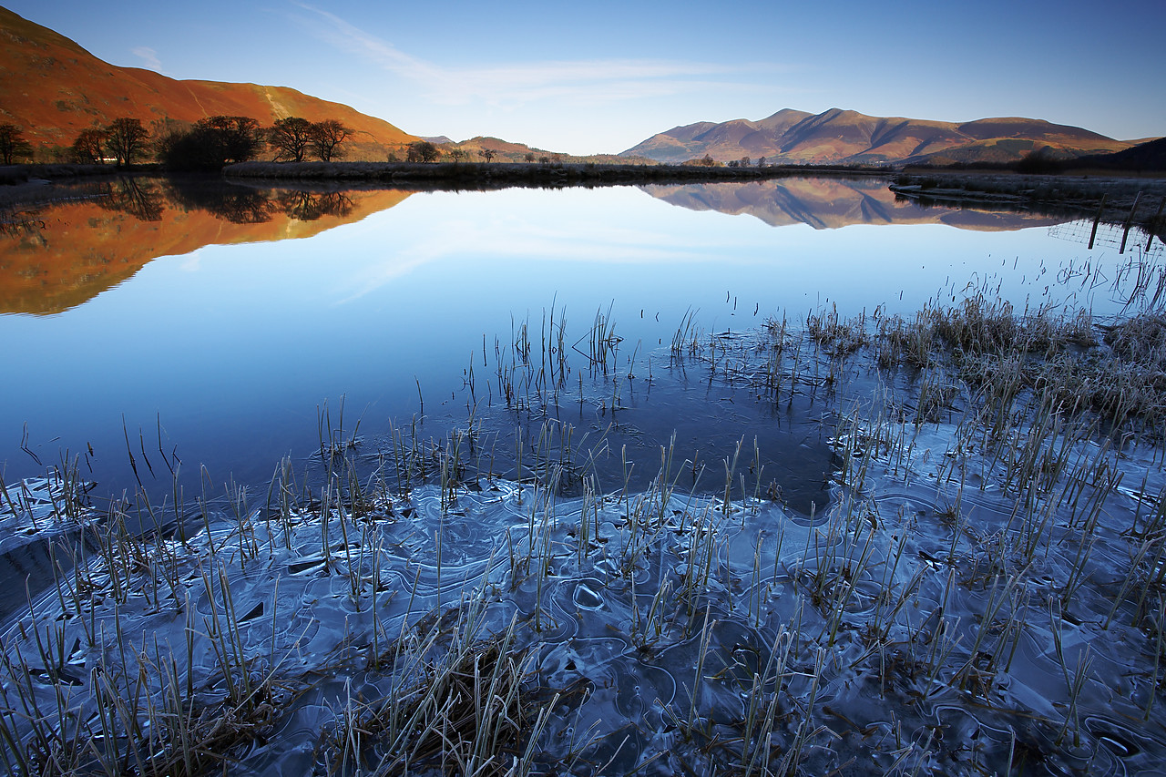 #080016-1 - Frozen Water's Edge on Derwent Water, Lake District National Park, Cumbria, England