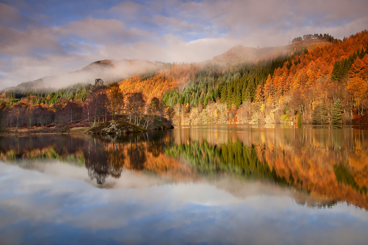 #090283-1 - Loch Tummel Reflections in Autumn, Tayside Region, Perthshire, Scotland