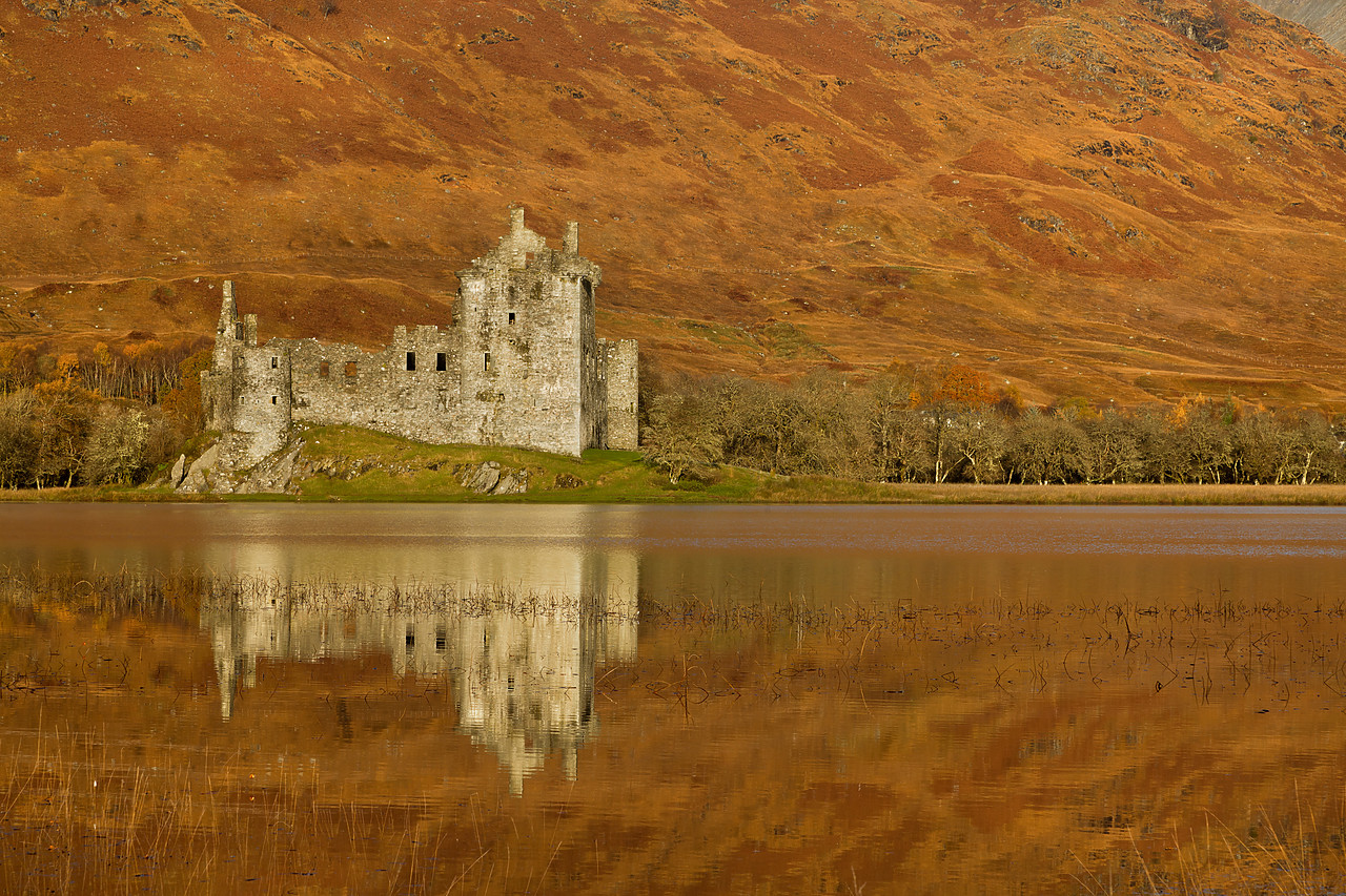 #100516-1 - Kilchurne Castle Reflecting in Loch Awe, Strathclyde Region, Scotland