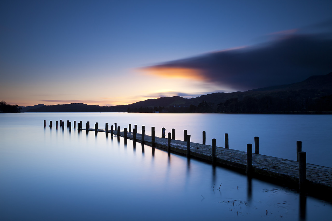 #110000-1 - Evening Jetty, Coniston Water, Lake District National Park, Cumbria, England