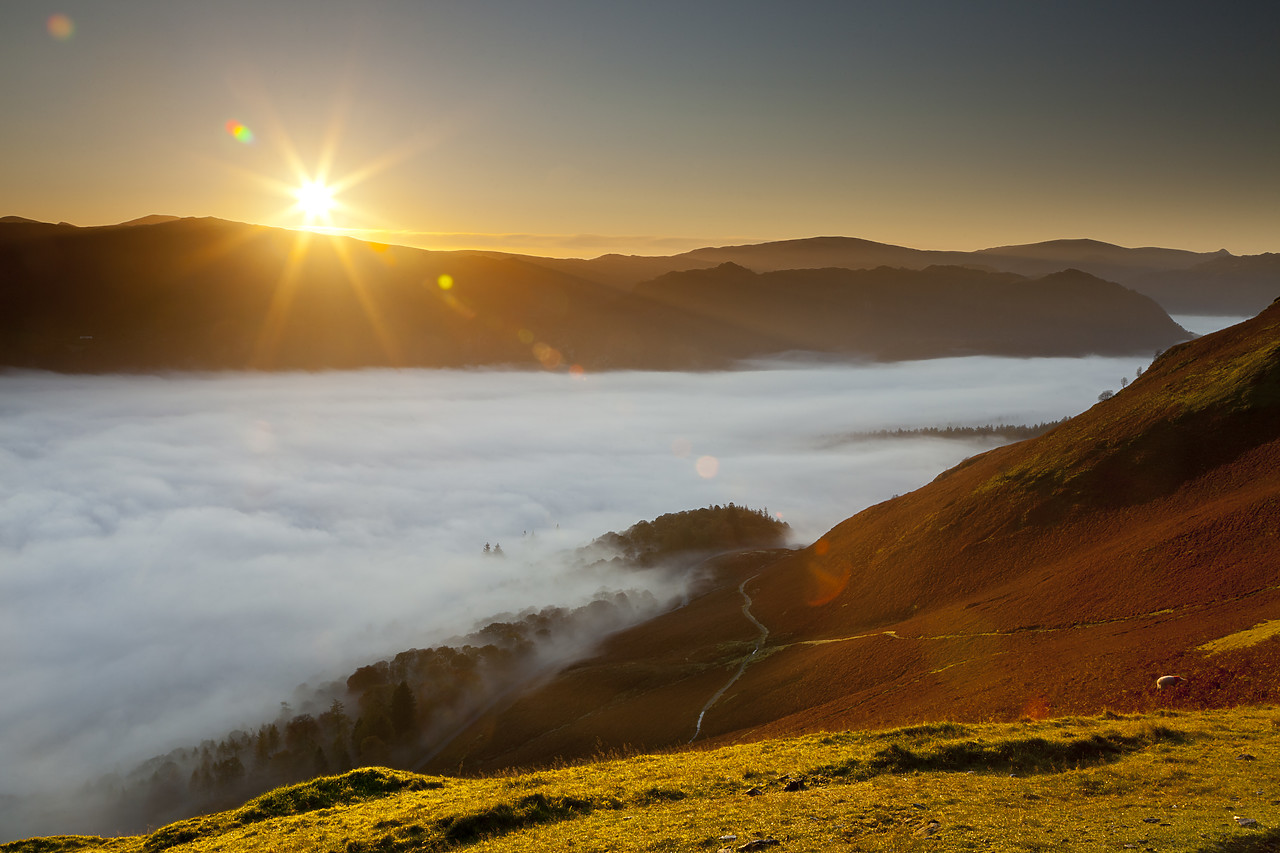 #110354-1 - Sunrise over Mist in Borrowdale, Lake District National Park, Cumbria, England