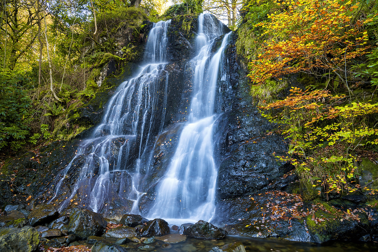 #190806-1 - Barrow Beck Falls in Autumn, Lake District National Park, Cumbria, England