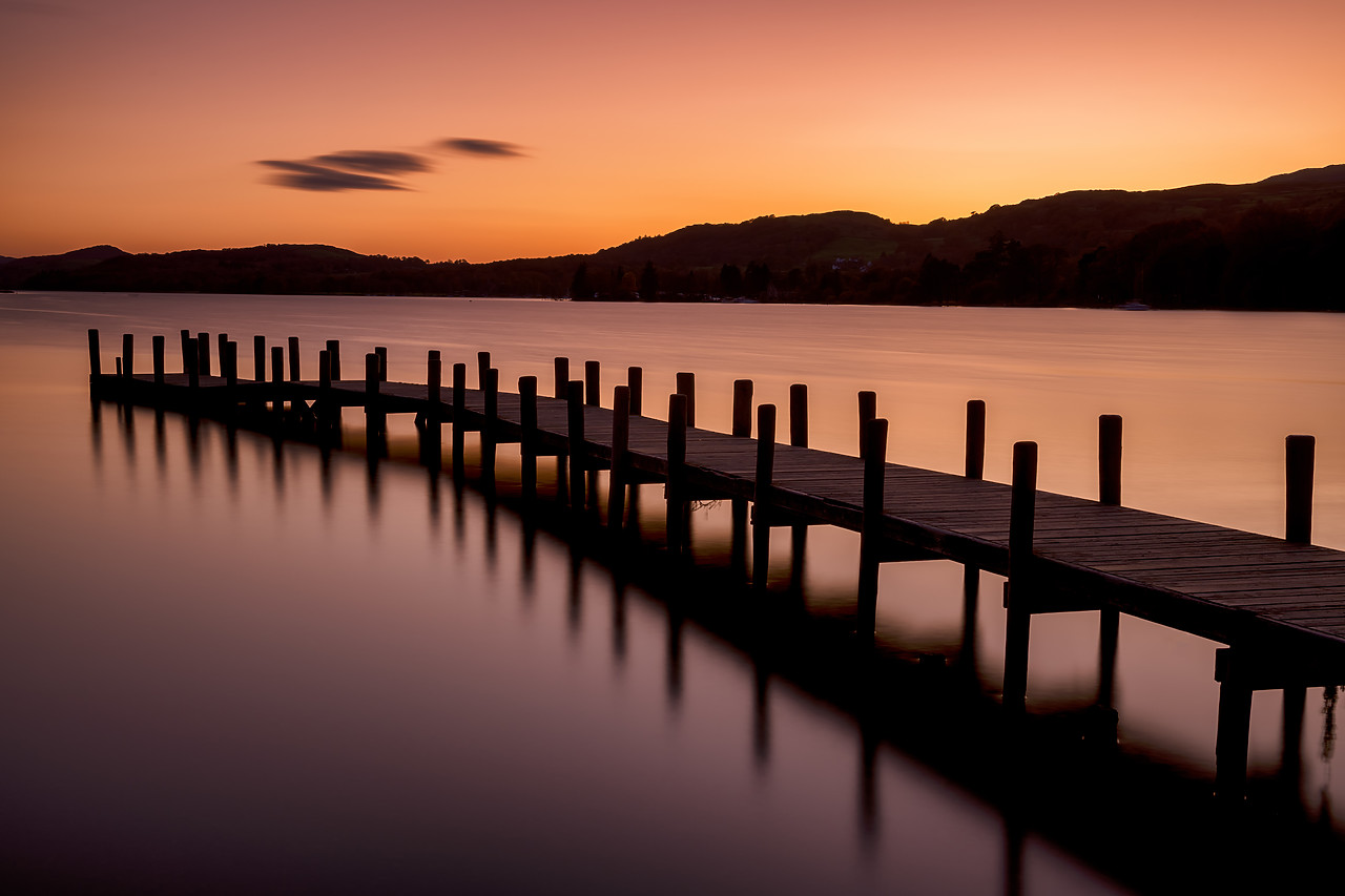 #190814-1 - Monk's Head Jetty at Sunset, Lake District National Park, Cumbria, England