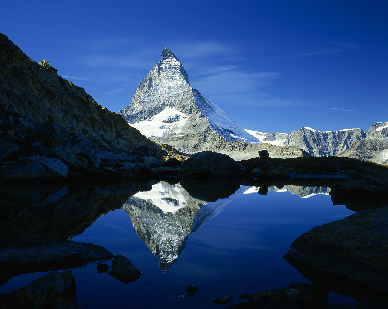 #85462-1 - Matterhorn Reflecting in Riffelsee, Zermatt, Switzerland.