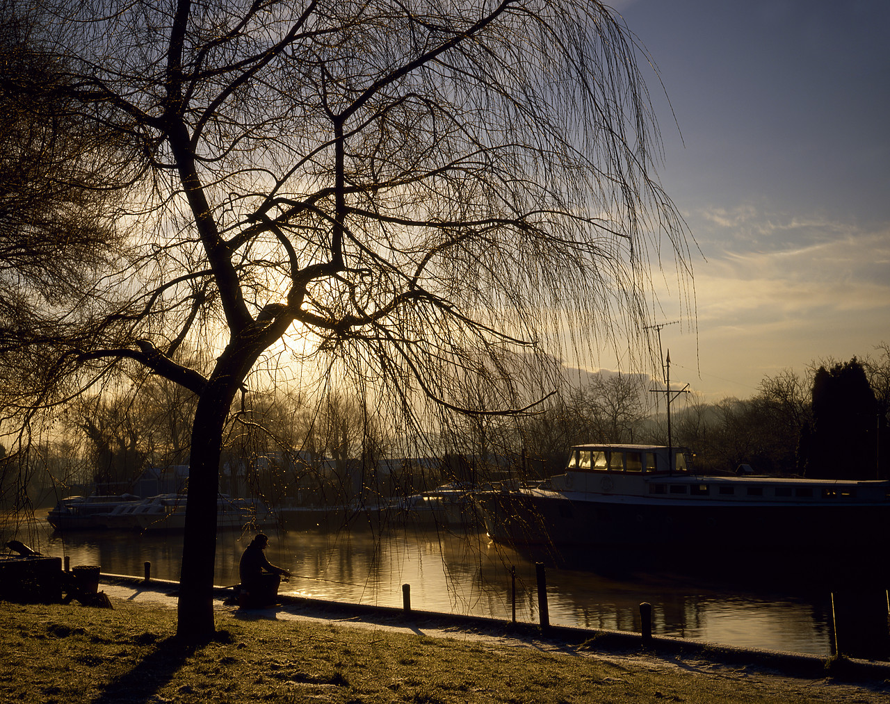#87811-3 - Early Morning along River Yare, Thorpe Green, Norwich, Norfolk, England