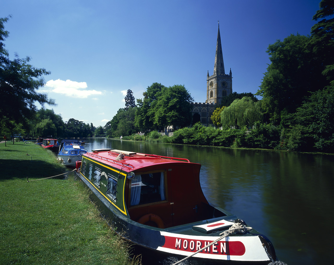 #892334 - Canal Boat on River Avon, Stratford-upon-Avon, Warwickshire, England