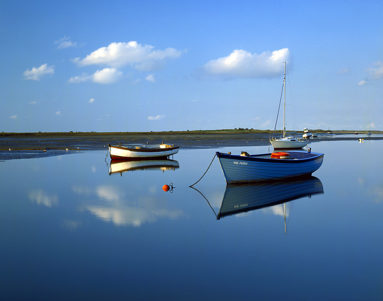 #902727 - Boat Reflections, Brancaster Staithe, Norfolk, England