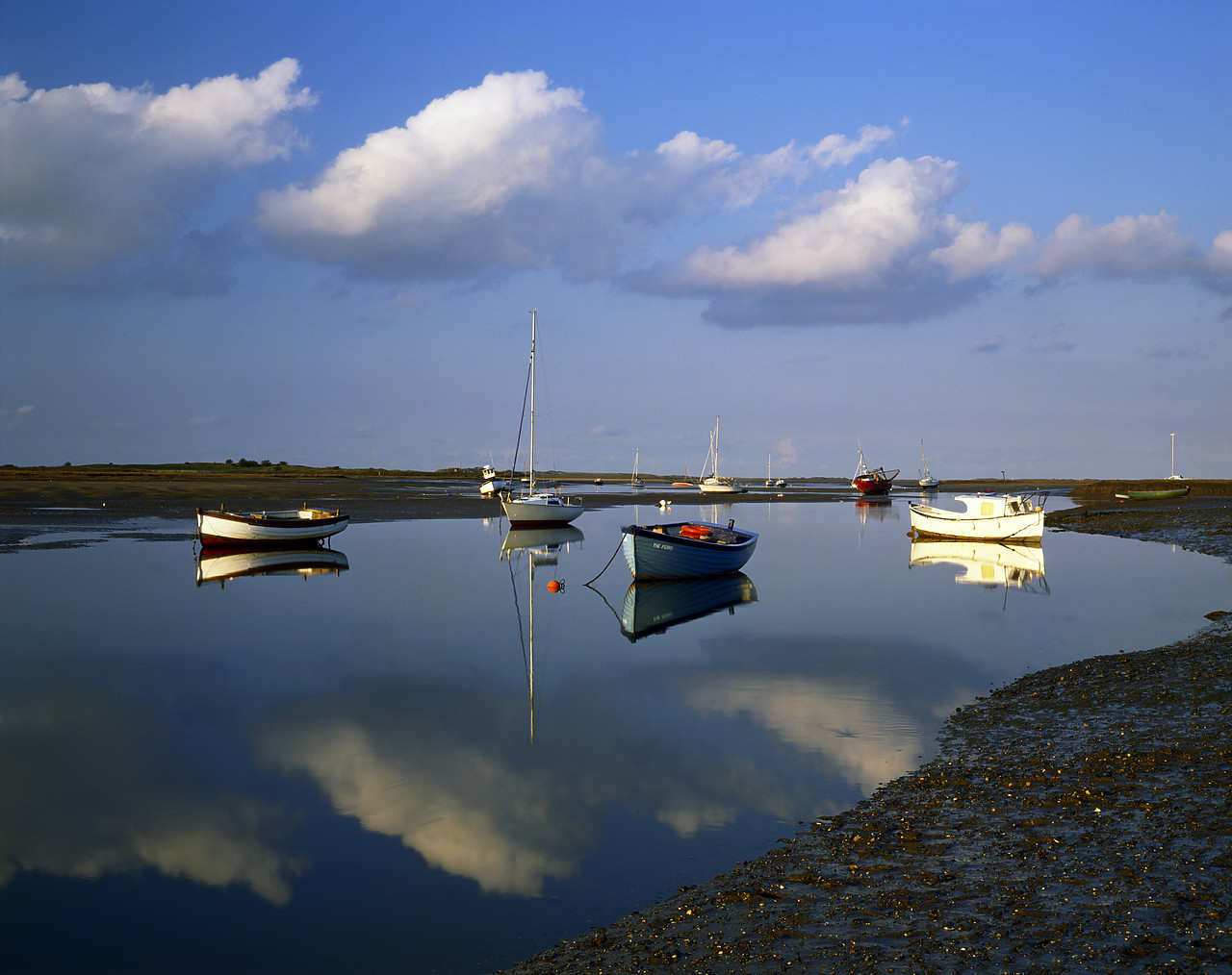 #902728 - Boat Reflections, Brancaster Staithe, Norfolk, England