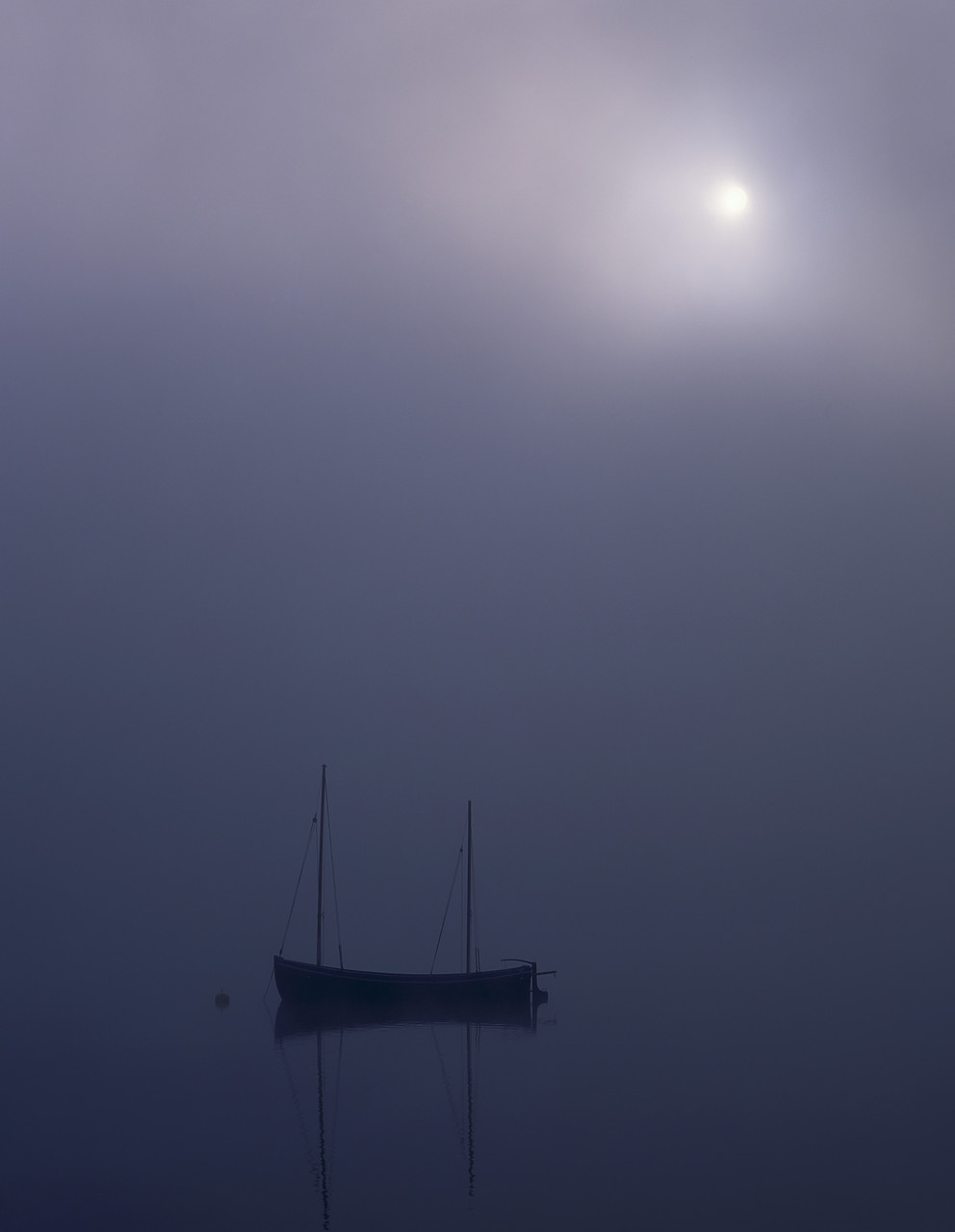 #923907-3 - Sailboat in Mist, Ullswater, Lake District National Park, Cumbria, England