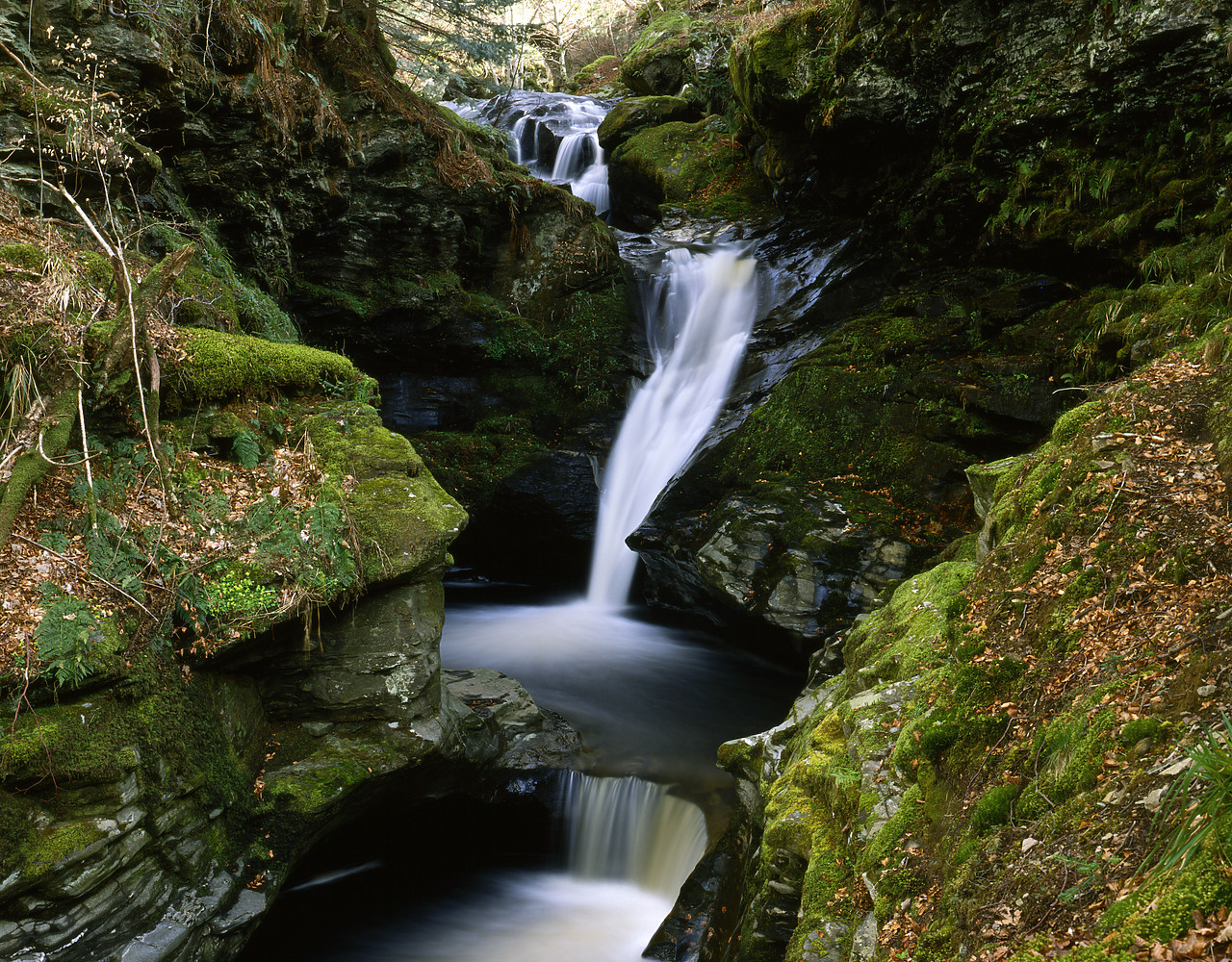 #923963-1 - Waterfall at Acharn Burn, Acharn, Pethshire, Scotland