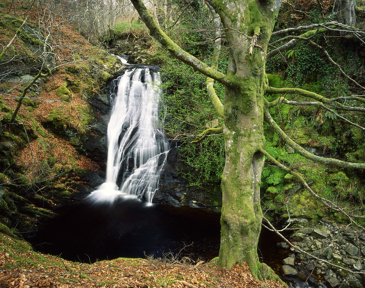 #923967 - Waterfall at Garth Castle, near Keltneyburn, Tayside Region, Scotland