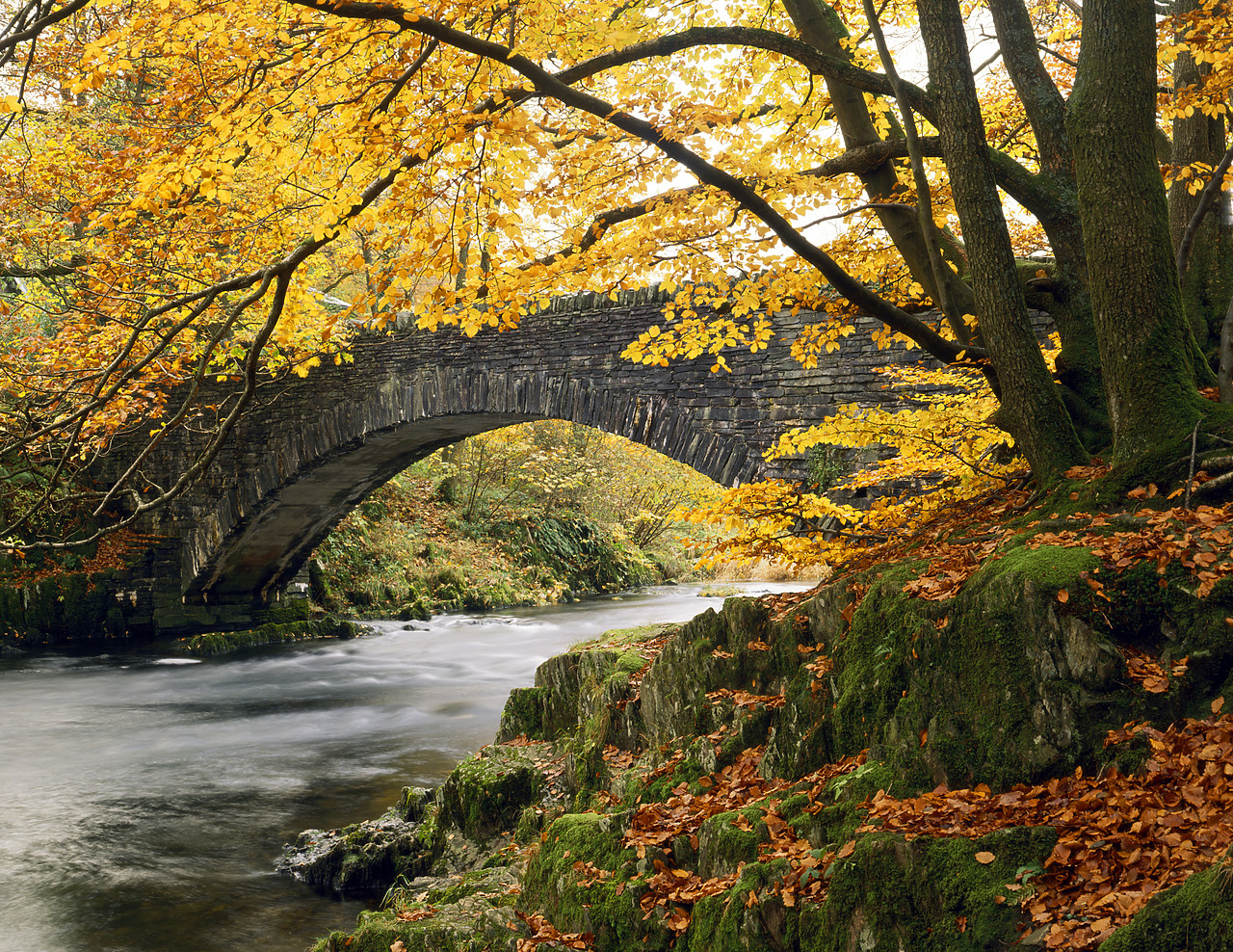 #924141-2 - Bridge over River Brathay, Lake District National Park, Cumbria, England