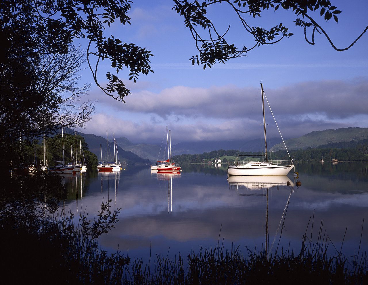 #934284-2 - Sailboats in Sharrow Bay, Ullswater, Lake District National Park, Cumbria, England