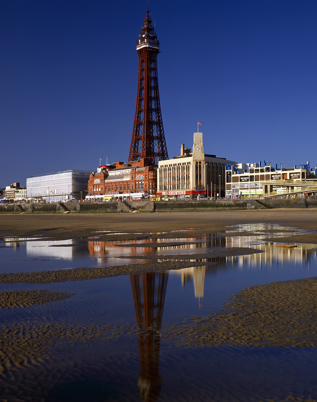 #934330-1 - Blackpool Tower Reflecting in Tidepools, Blackpool, Lancashire, England