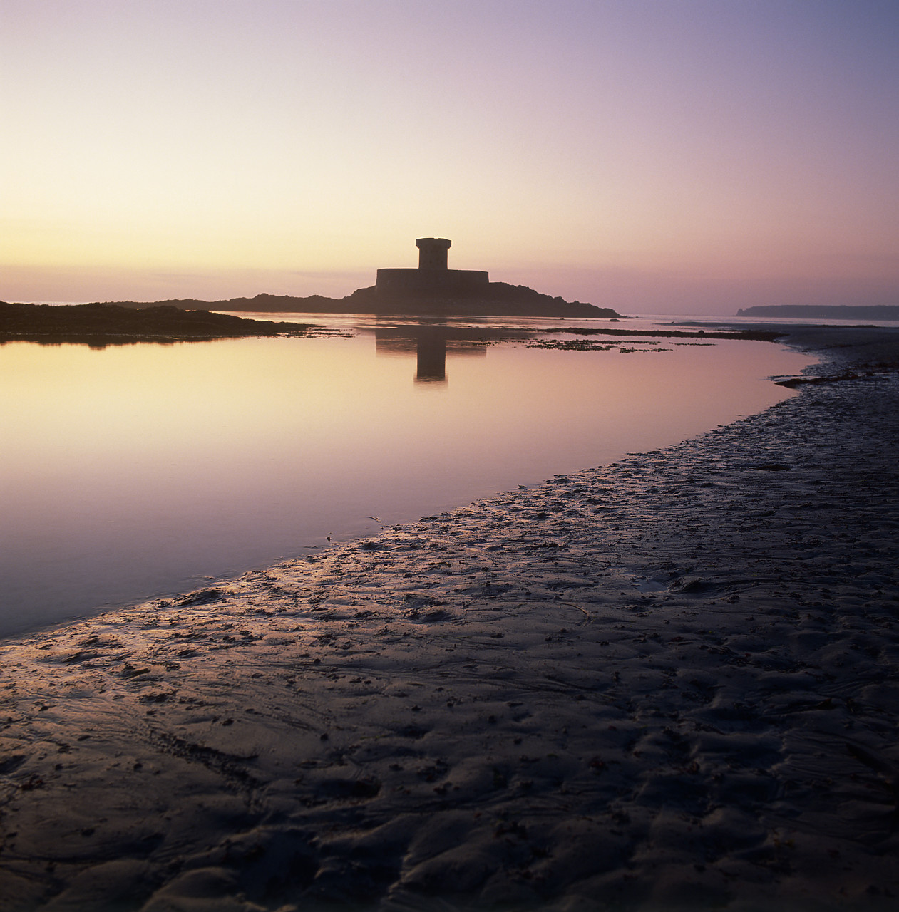 #934501-1 - La Rocca Tower at Sunset, Jersey, Channel Islands