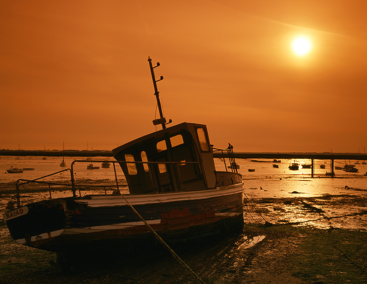 #944545 - Fishing Boat at Sunset, West Mersea, Essex, England