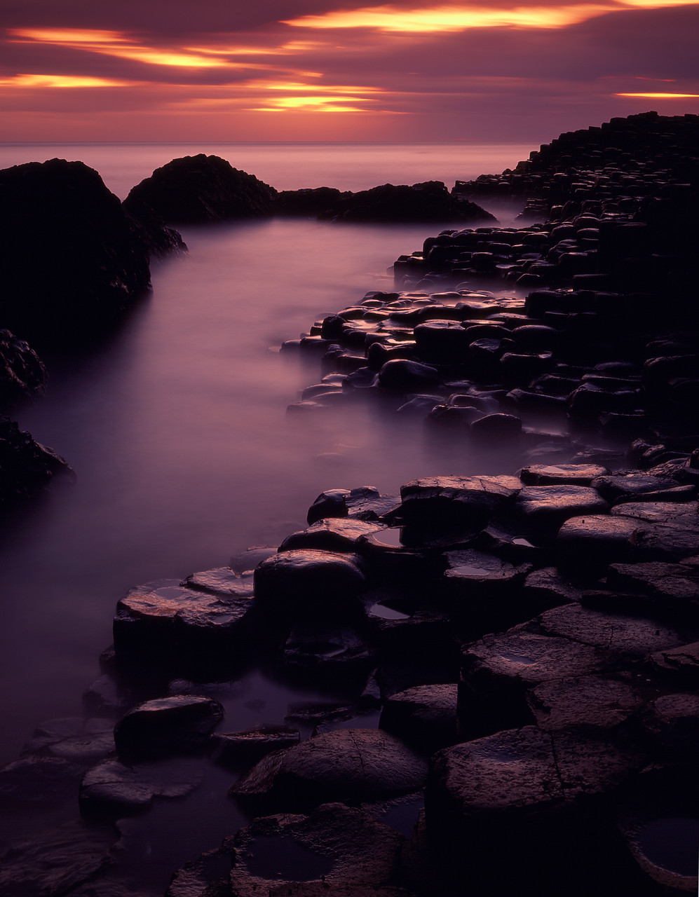 #955351-2 - Evening Light on Giant's Causeway, Co. Antrim, Northern Ireland