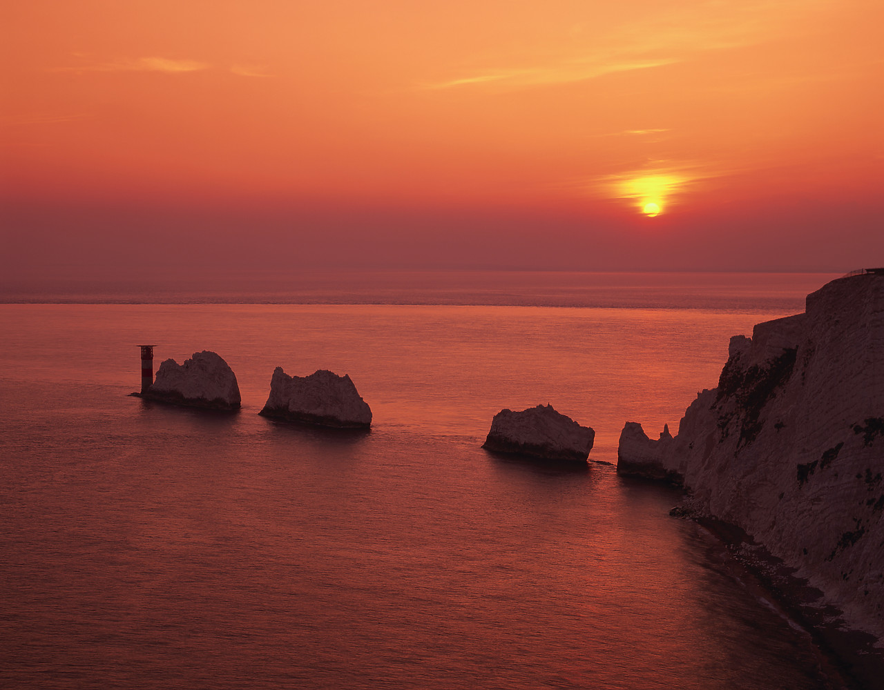 #980967-1 - Sunset over The Needles, Isle Of White, England