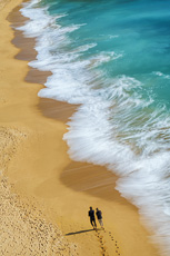 Couple on Praia de Nossa Senhora da Rocha, Lagoa, Algarve, Portugal