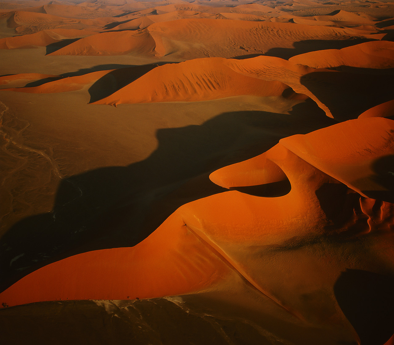 #010027-1 - Aerial View over Sand Dunes, Sossusvlei, Namibia, Africa