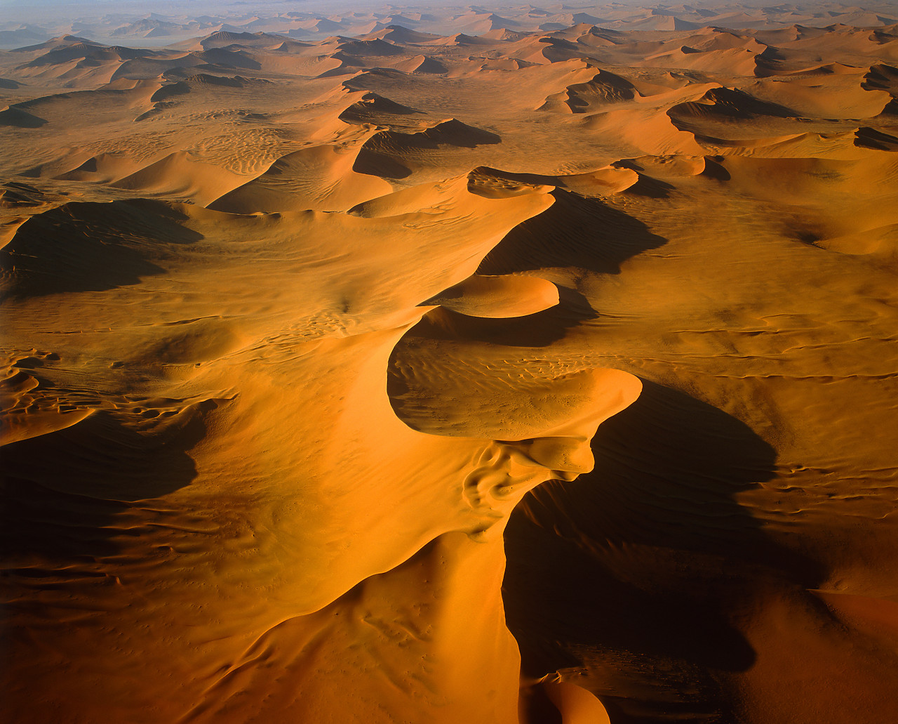 #010034-1 - Aerial View of Sand Dunes, Sossusvlei, Namibia, Africa