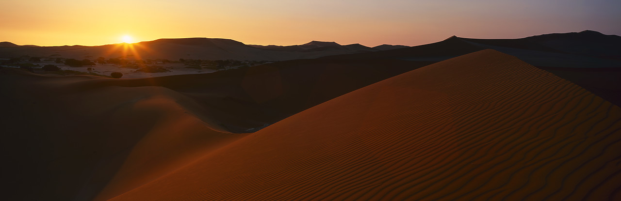 #010066-4 - Sun Setting over Sand Dunes, Sossusvlei, Namibia, Africa