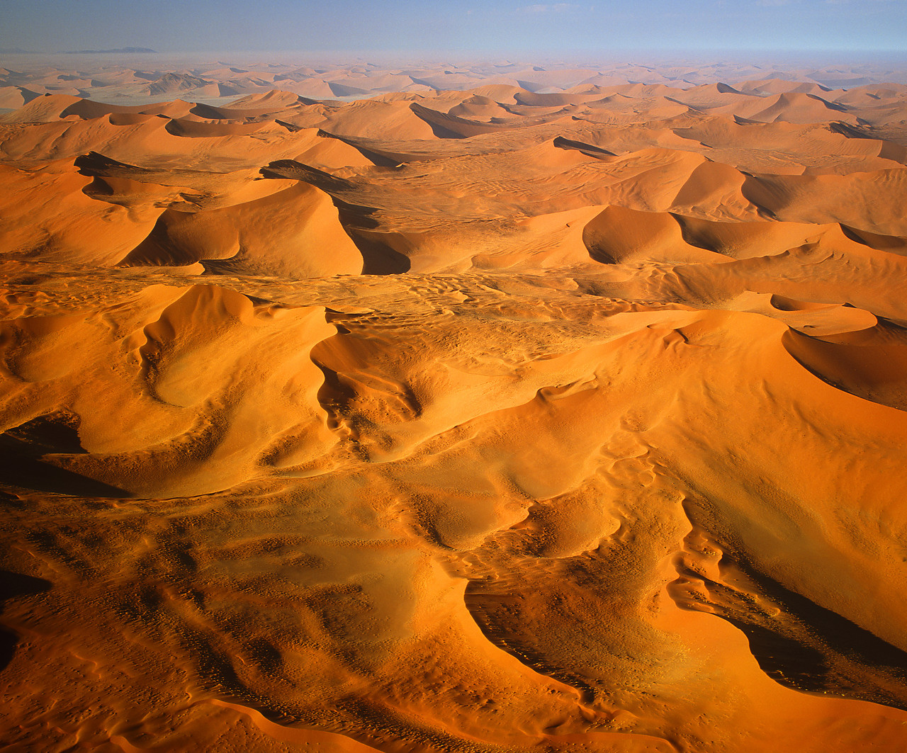 #010838-1 - Aerial View of Sand Dunes, Sossusvlei, Namibia, Africa