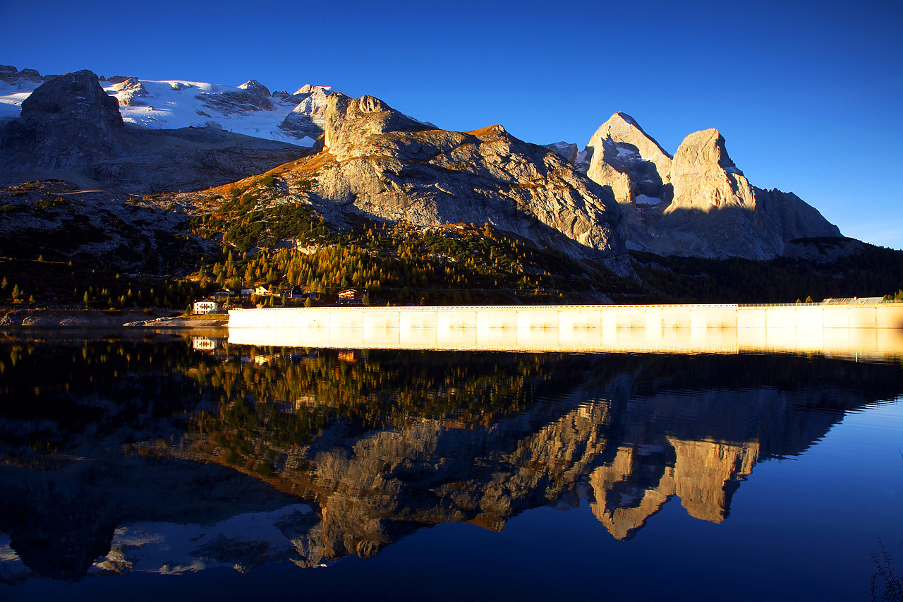 #060577-1 - Marmolada Reflecting in Lake Fed‡ia, Dolomites, Italy