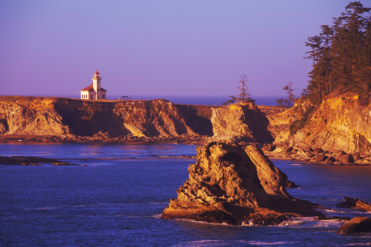 #070365-2 - Cape Arago Lighthouse & Coastline, near Coos Bay, Oregon, USA
