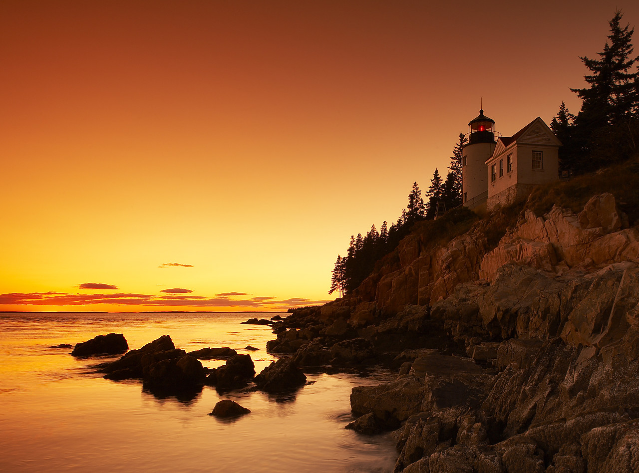 #080302-1 - Bass Harbor Lighthouse at Sunset, Acadia National Park, Maine, USA