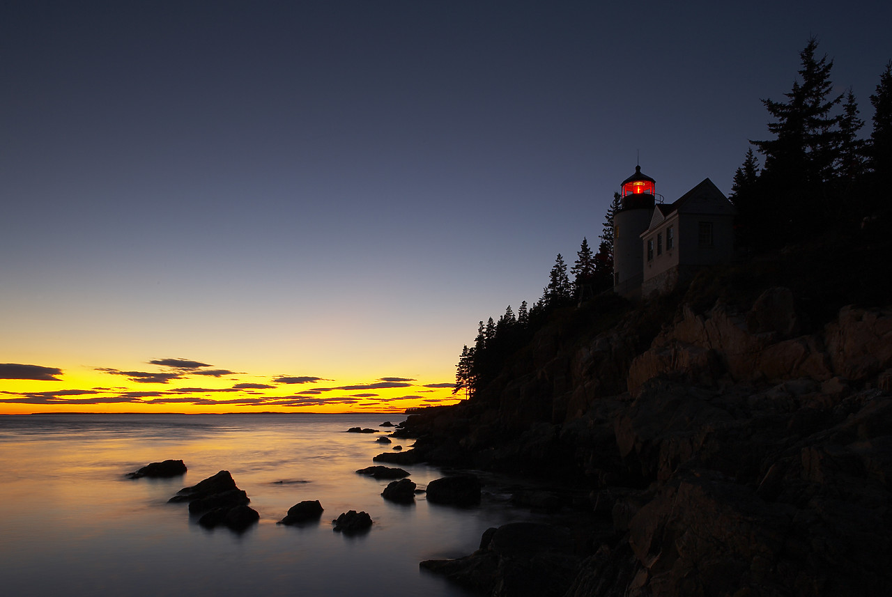 #080303-1 - Bass Harbor Lighthouse at Twilight, Acadia National Park, Maine, USA