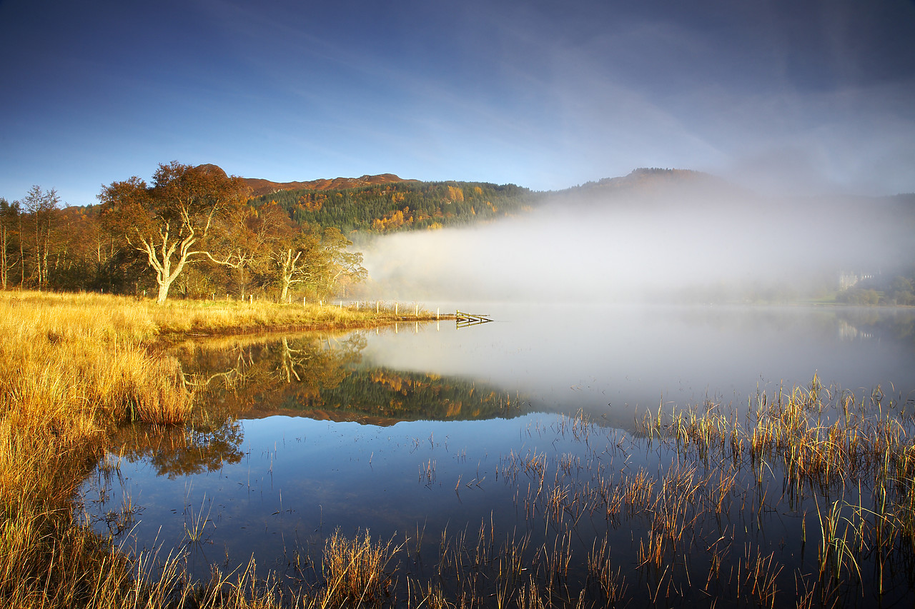 #080455-1 - Mist over Loch Achray, The Trossachs National Park, Central Region, Scotland