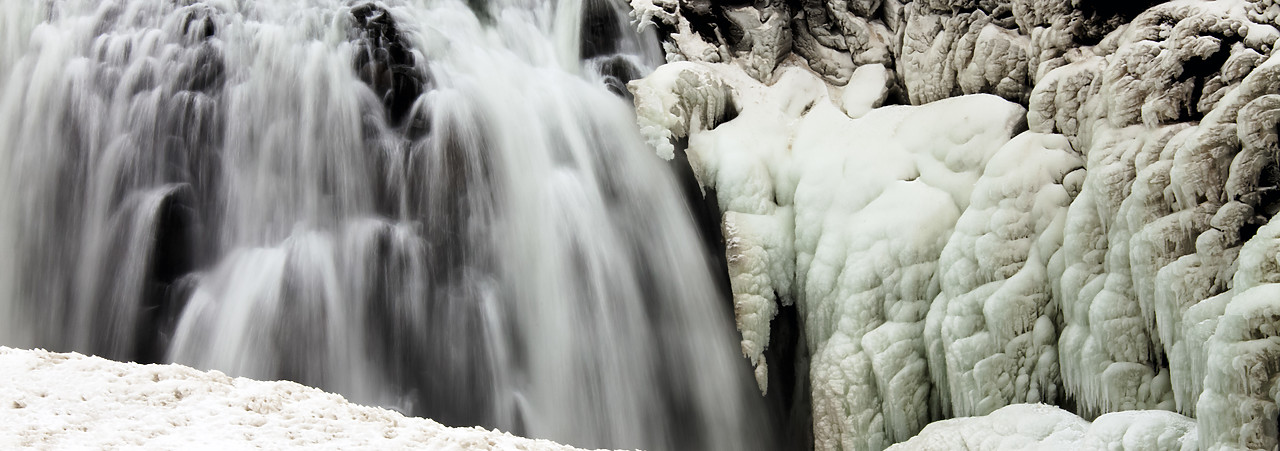 #100071-1 - Gullfoss (Europe's Largest Waterfall) in Winter, Iceland