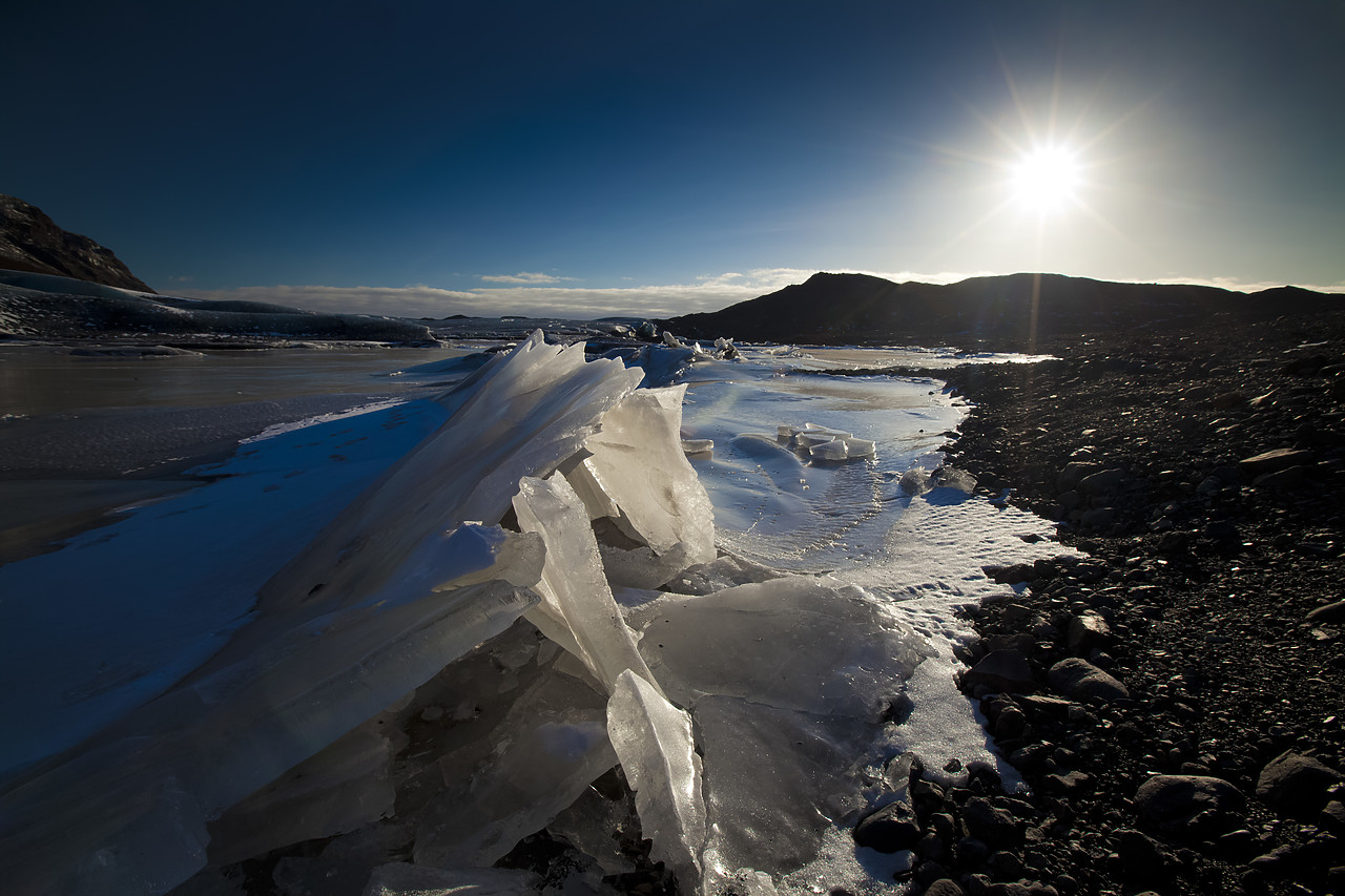 #100108-1 - Ice Pushed Up by Vatnajškull Glacier, Iceland