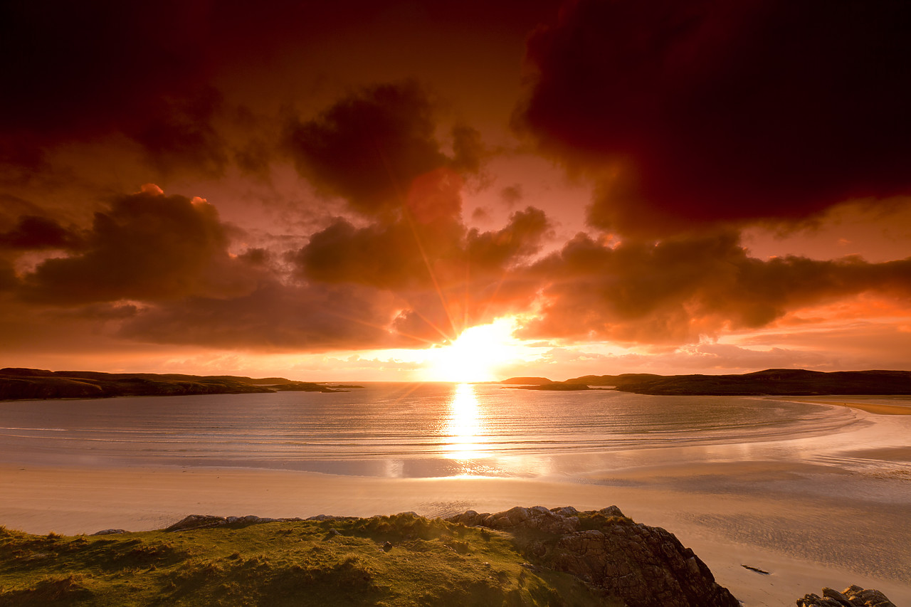 #100194-1 - Uig Bay at Sunset, Isle of Lewis, Outer Hebrides, Scotland